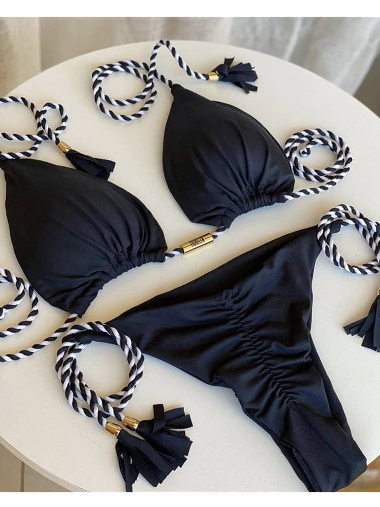 2-Piece Color Block Bikini Set Swimsuit 8242 - Image 12