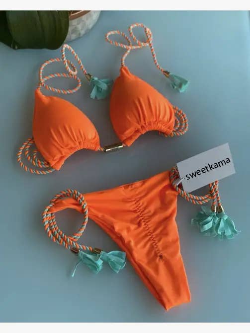 2-Piece Color Block Bikini Set Swimsuit 8242 - Image 5