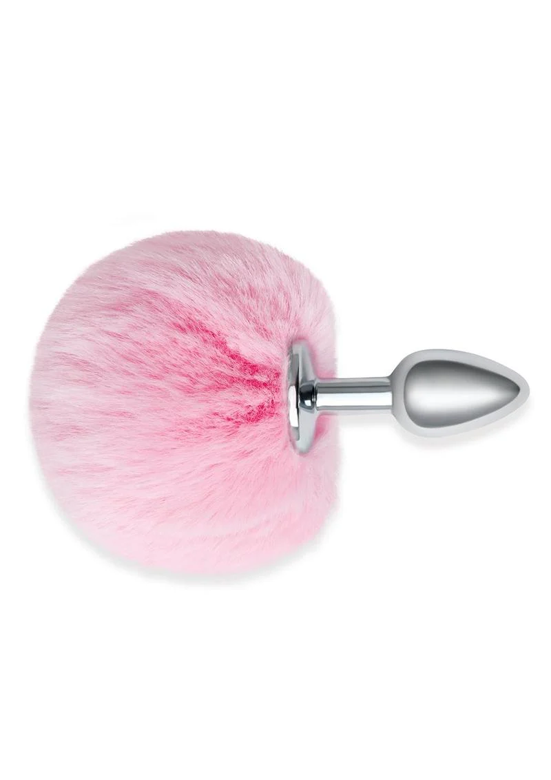 3 Fluffy Bunny Metal Plug W/ Pink Tail - Image 4