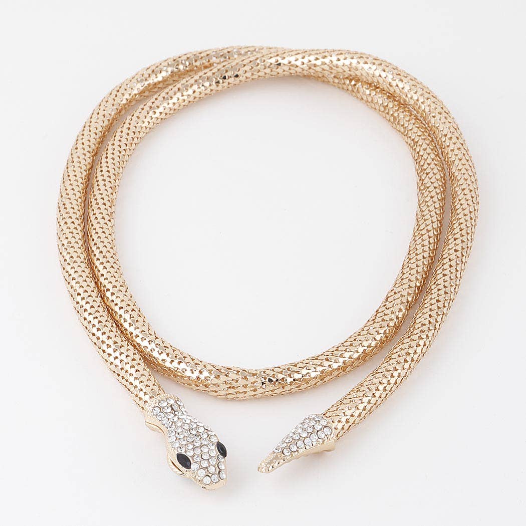 3AM BY H&D ACCESSORIES - Jeweled Snake Coil Necklace - Image 2