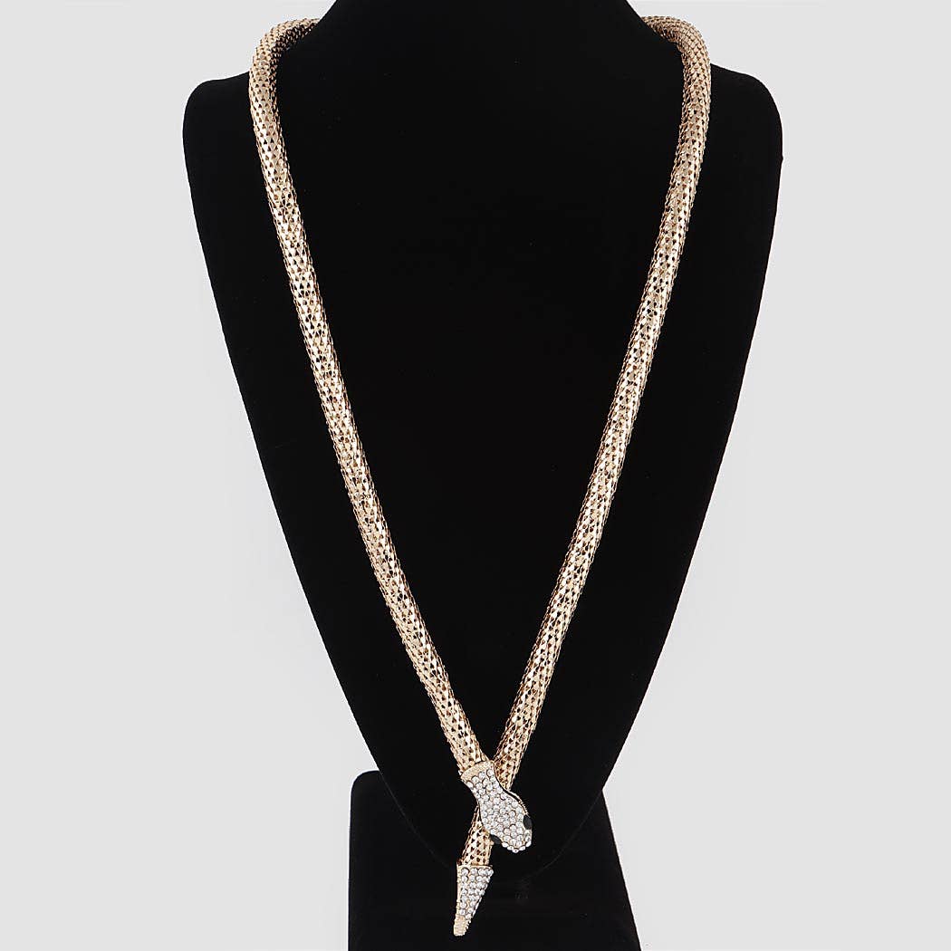 3AM BY H&D ACCESSORIES - Jeweled Snake Coil Necklace - Image 4