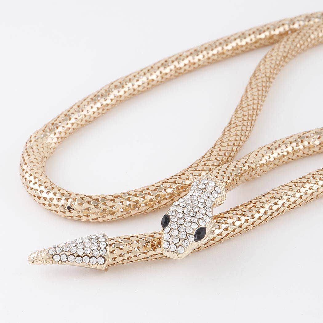 3AM BY H&D ACCESSORIES - Jeweled Snake Coil Necklace - Image 5