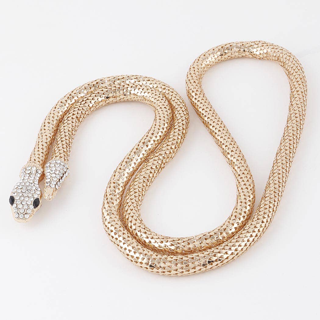3AM BY H&D ACCESSORIES - Jeweled Snake Coil Necklace - Image 6
