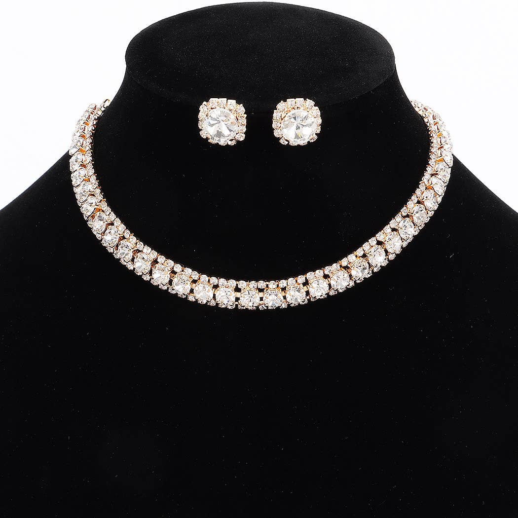 3AM BY H&D ACCESSORIES - Rhinestone Necklace set