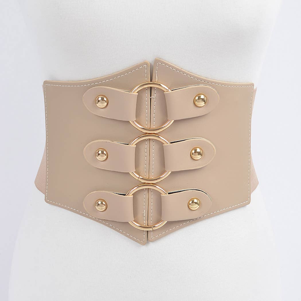 3AM BY H&D ACCESSORIES - Wide Multi O Ring Metal Elastic Belt
PB8172 - Image 6
