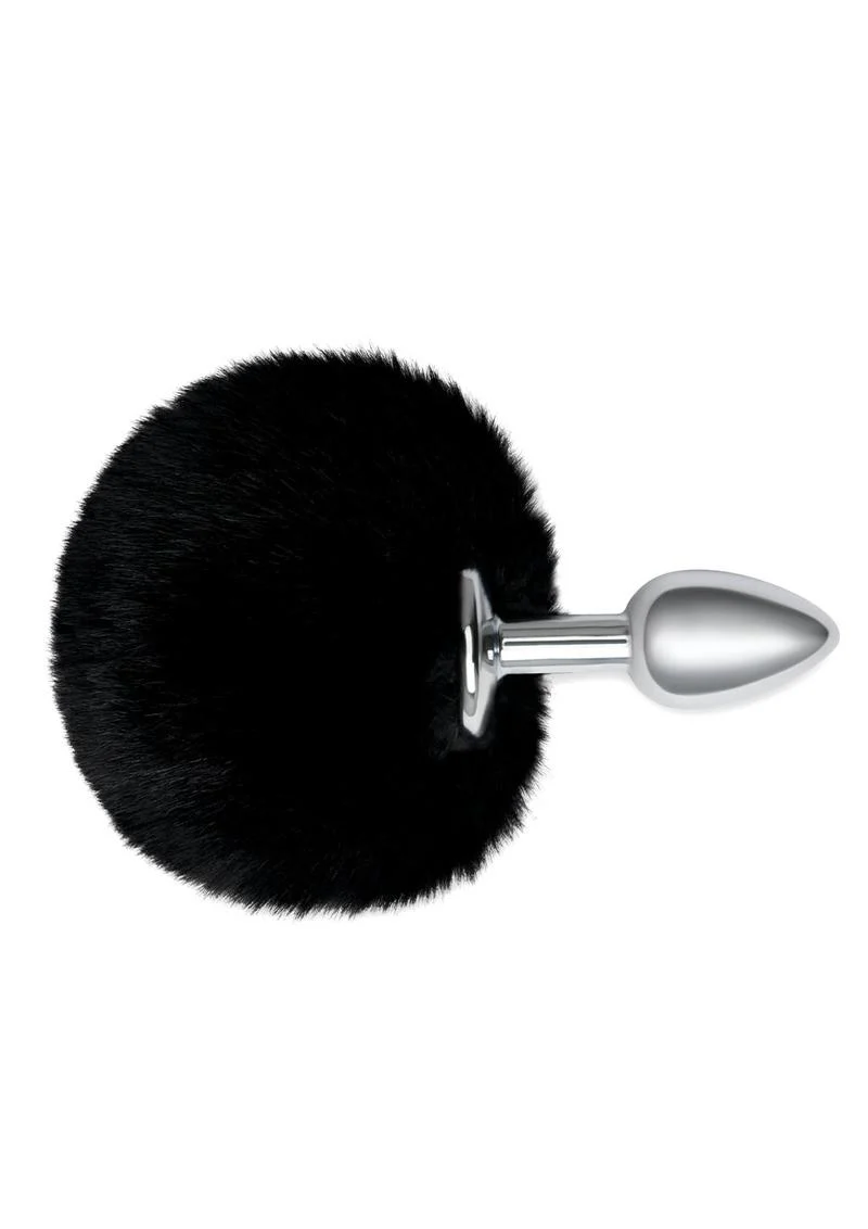 3fluffy Bunny Metal Plug W/ Black Tail - Image 4