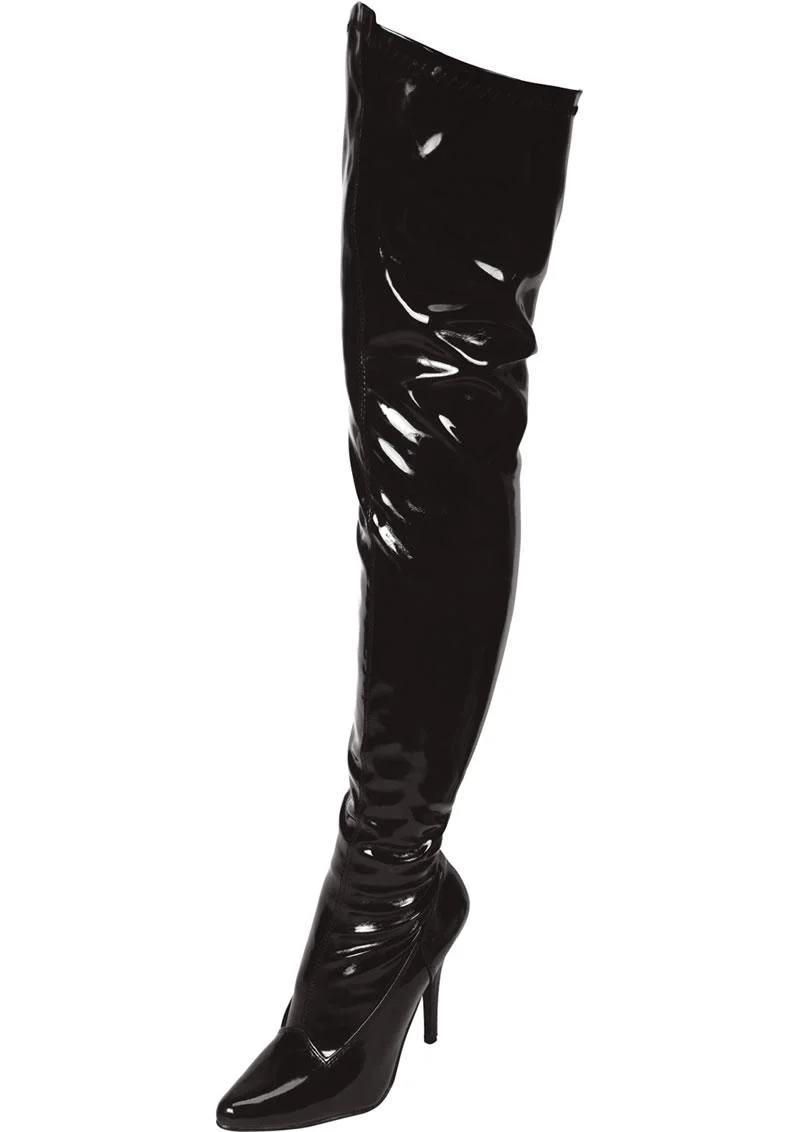 3in. Black Thigh High Boot - Image 5