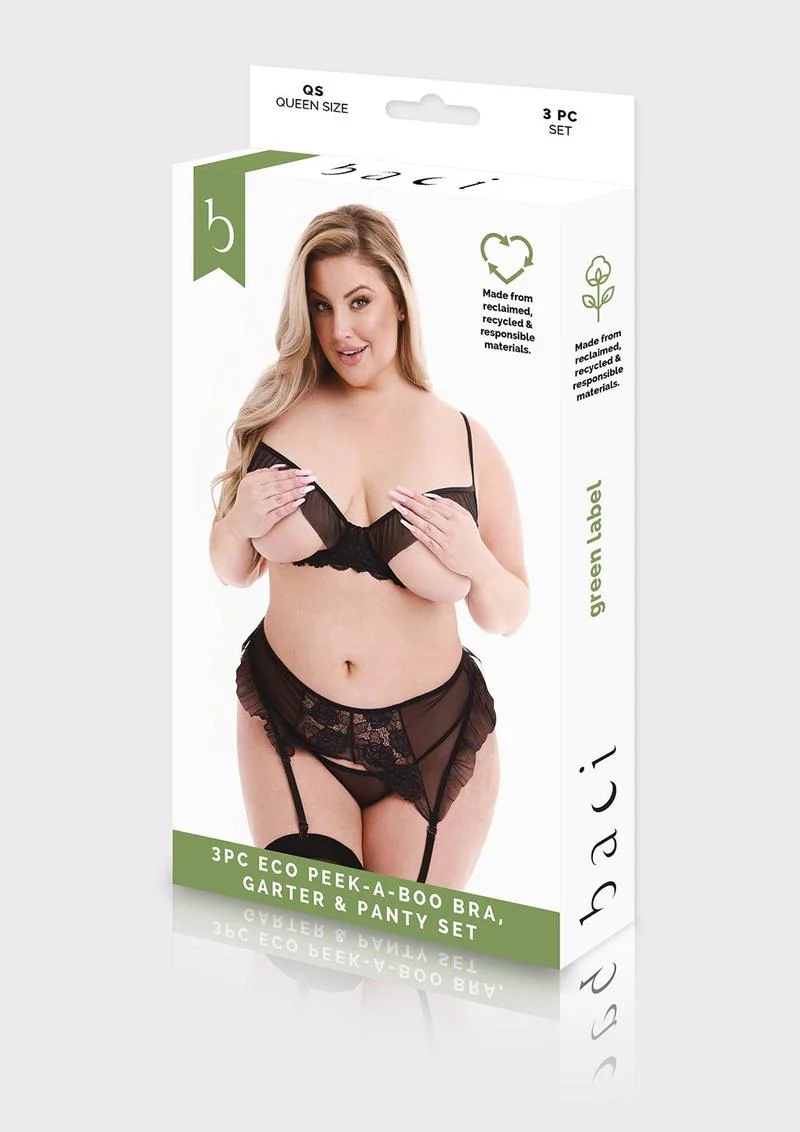 3pc Eco Peek-A-Boo Bra Garter Panty - Image 6