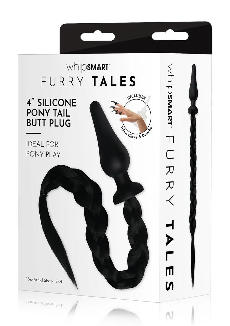 4.5 Silicone Plug W/ Black Pony Tail - Image 2