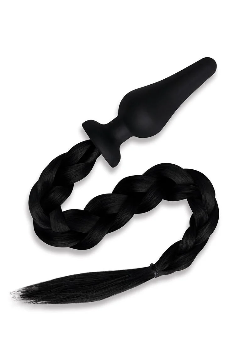 4.5 Silicone Plug W/ Black Pony Tail - Image 3