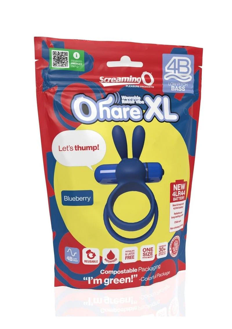 4b Ohare XL Rechargeable Silicone Rabbit Vibrating Cock Ring - Image 8