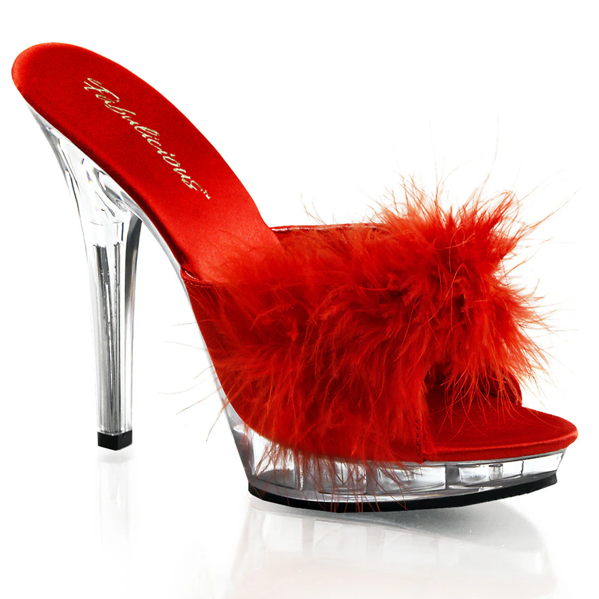 5" Stiletto Heel Marabou Slipper - Image 3