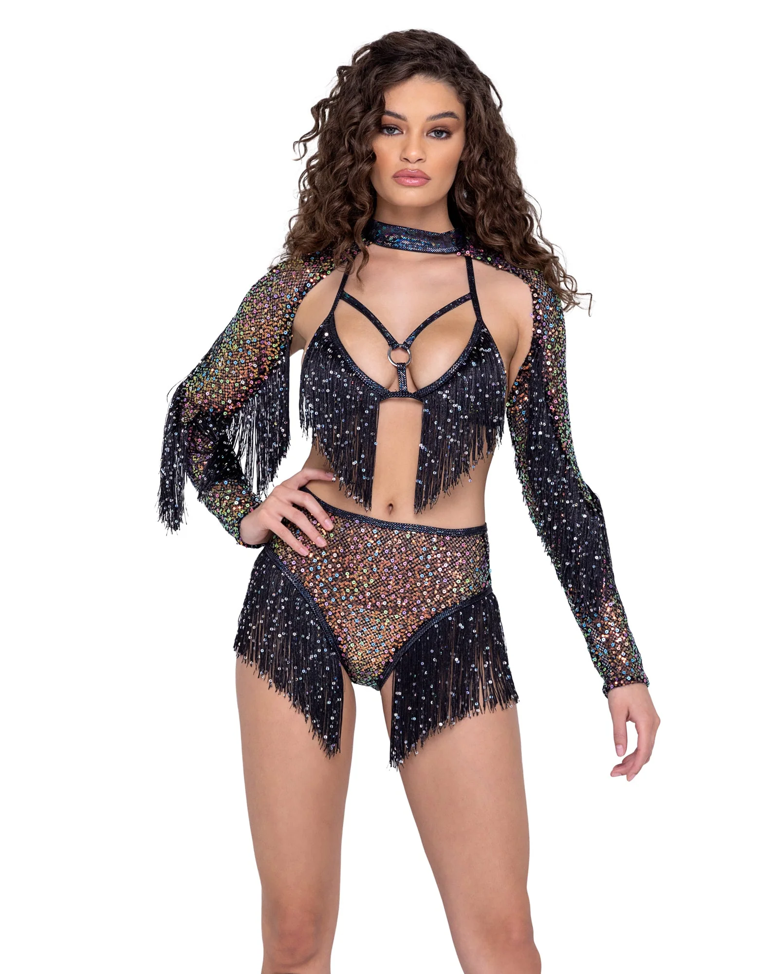 6222 - Sequin Fishnet Shrug - Image 3