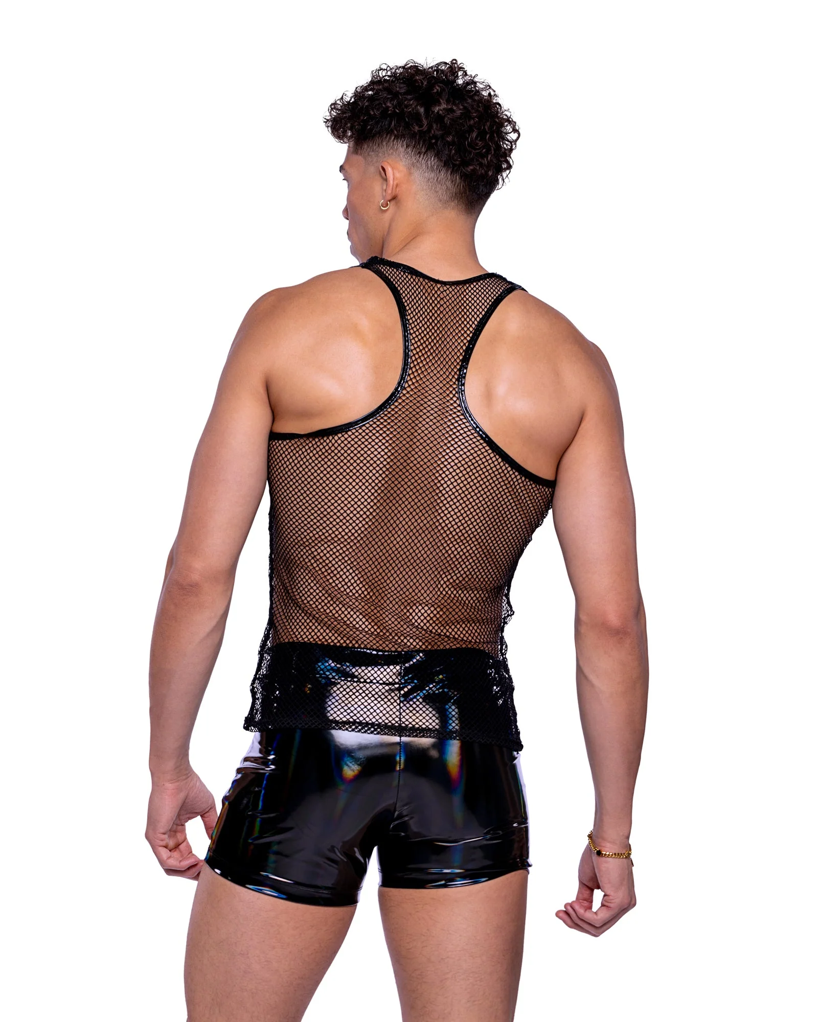 6515 - Vinyl with Iridescent Print Shorts - Image 2