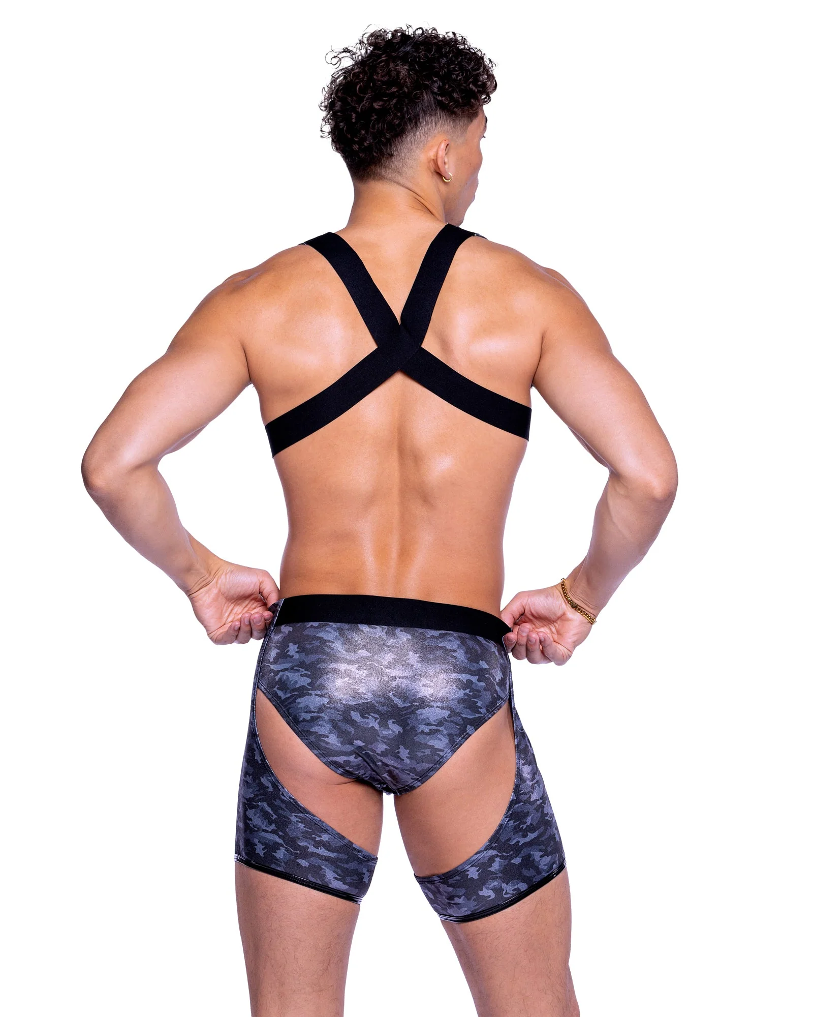 6522 - Shimmer Camouflage Cropped Top - Image 2