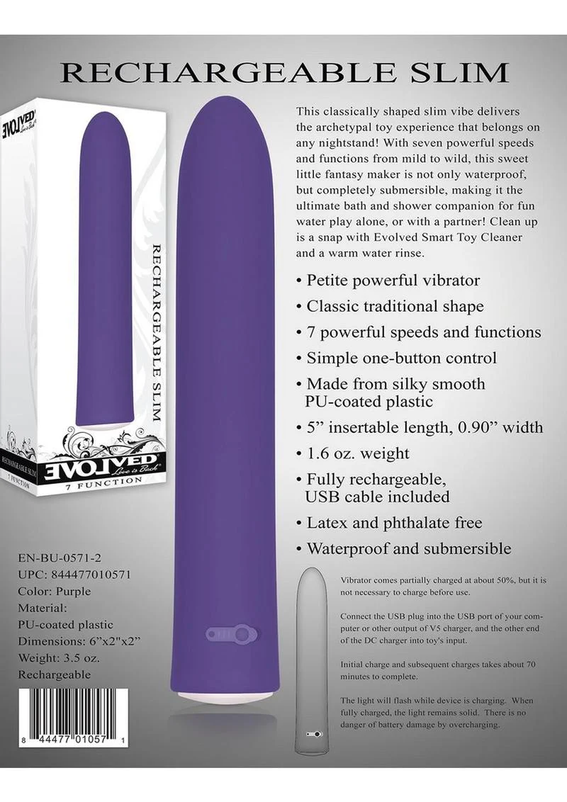 7 Function Rechargeable Slim Vibrator - Image 4