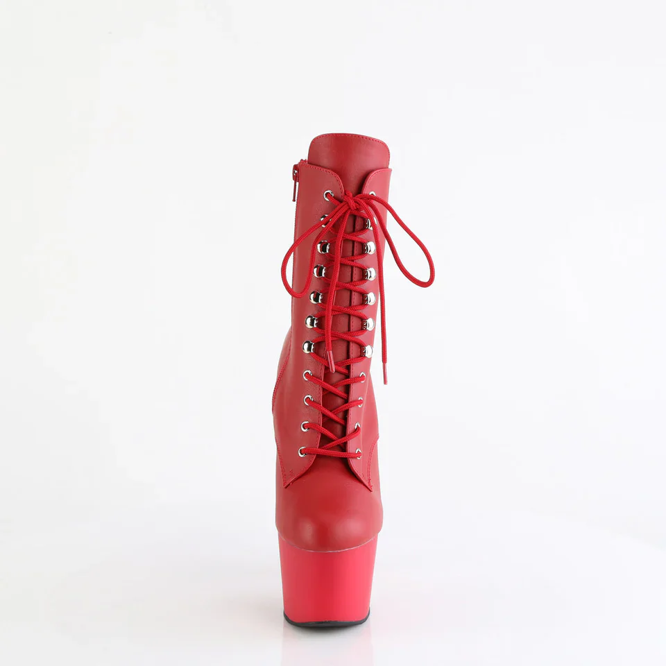 7 Inch Heel  Boots with Lace-Up Front - Image 10