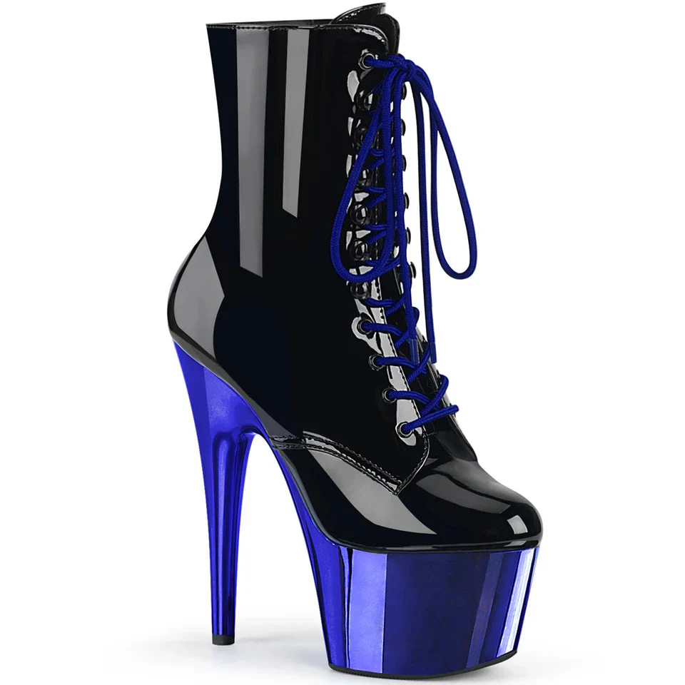 7 Inch Heel  Boots with Lace-Up Front - Image 12