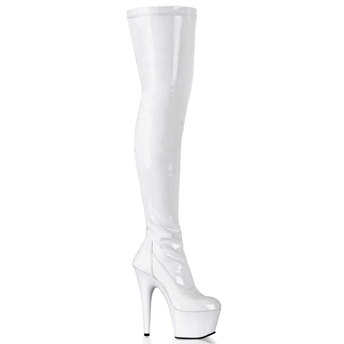 7" Plain Stretch Thigh High Boots ADORE-3000 many colors - Image 3