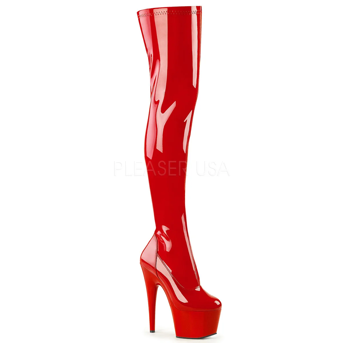 7" Plain Stretch Thigh High Boots ADORE-3000 many colors - Image 4
