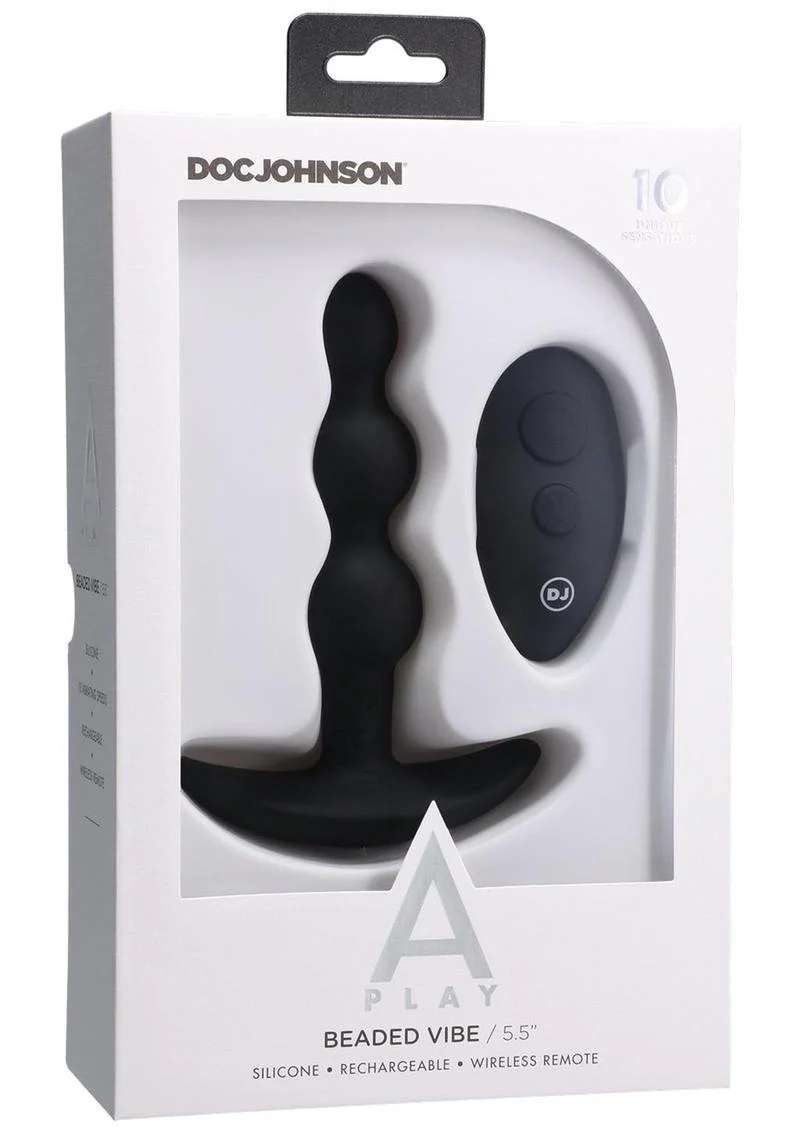 A-Play Shaker Rechargeable Silicone Beaded Anal Plug with Remote Control - Image 2