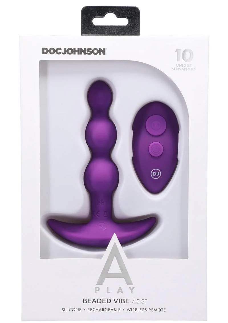 A-Play Shaker Rechargeable Silicone Beaded Anal Plug with Remote Control - Image 6