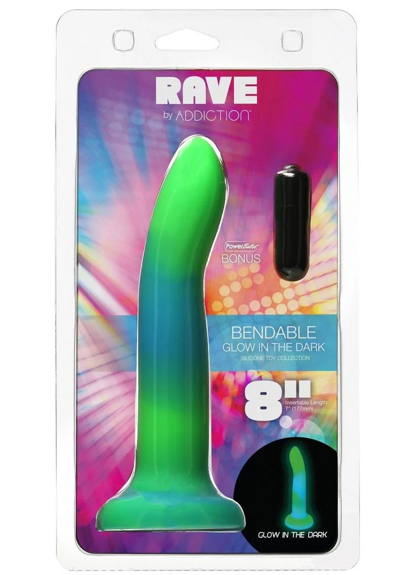 Addiction Rave Silicone Glow In The Dark Dildo - Image 2