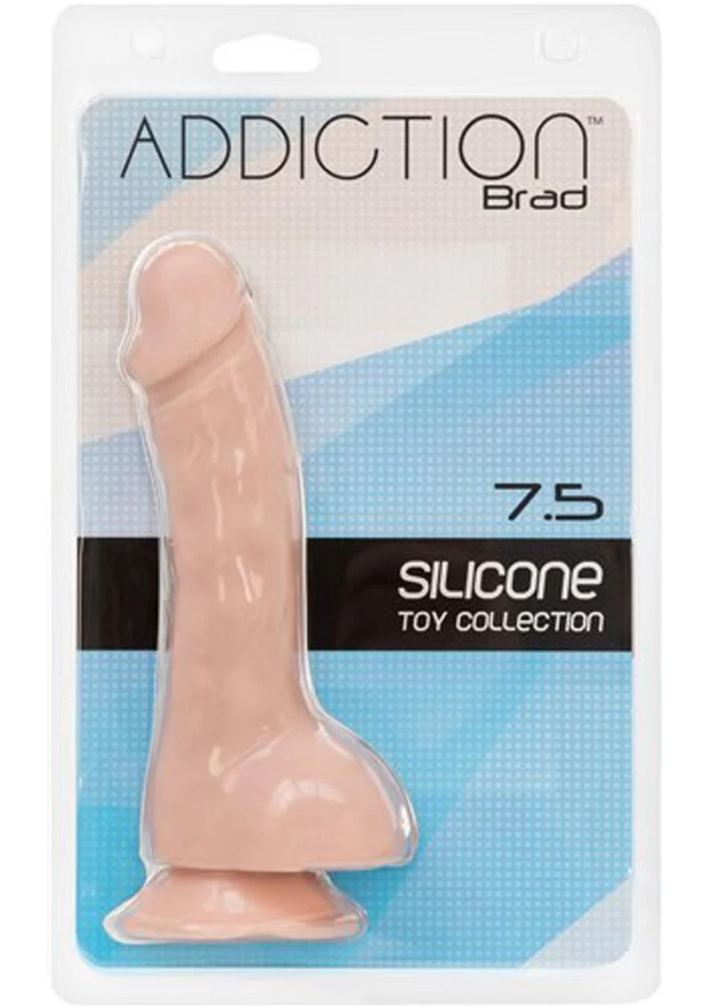 Addiction Toy Collection Brad Silicone Dildo with Balls - Image 2