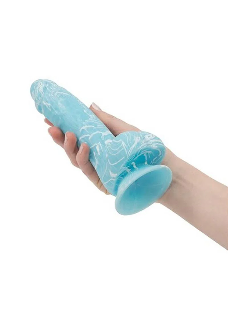 Addiction Toy Collection Luke Silicone Glow In The Dark Dildo with Balls - Image 3