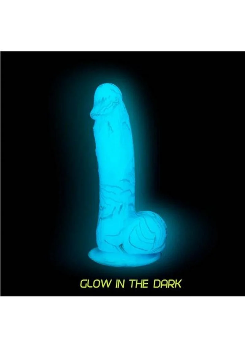 Addiction Toy Collection Luke Silicone Glow In The Dark Dildo with Balls - Image 4