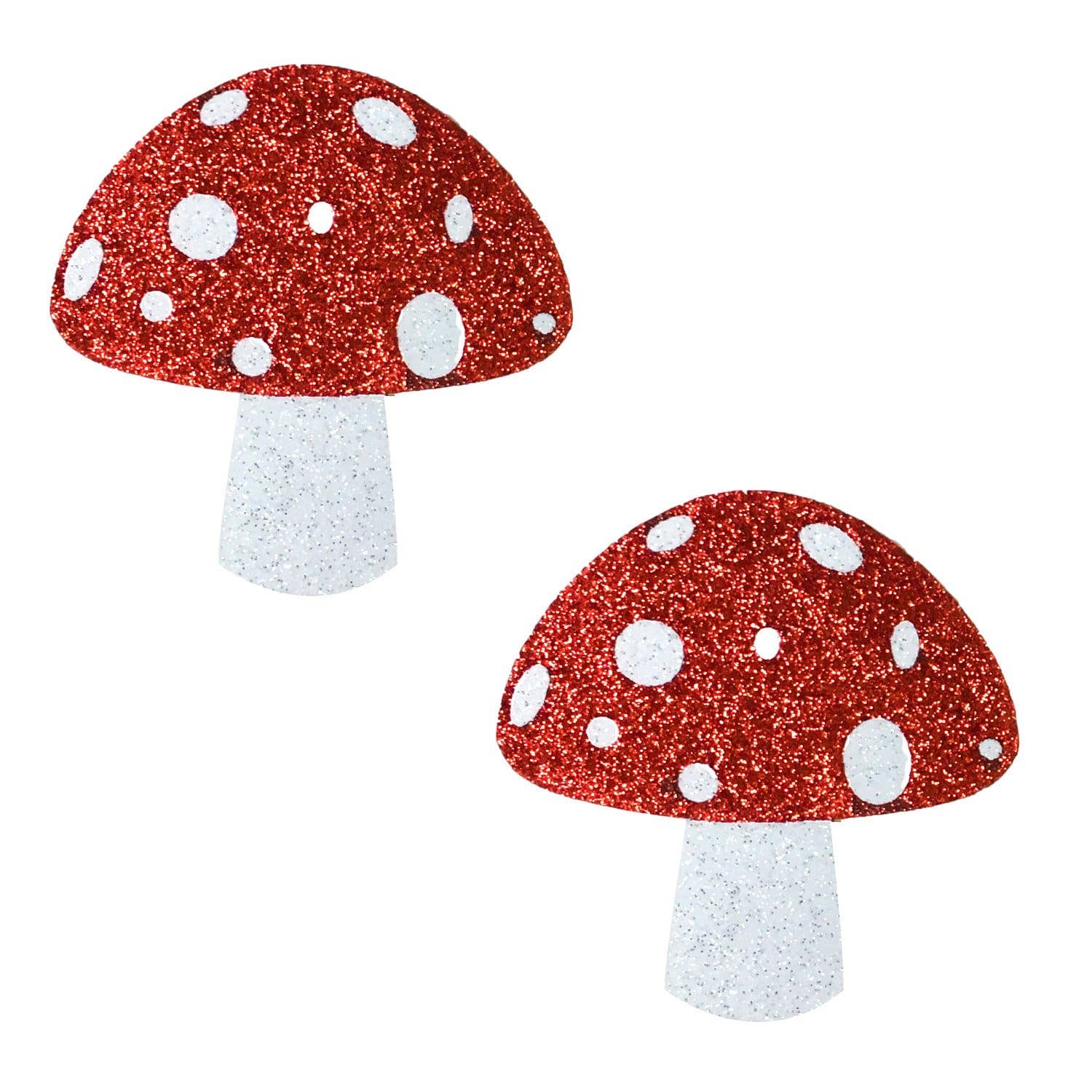 Almost Emoji Sparkly Red Shroom Nipple Cover Pasties
