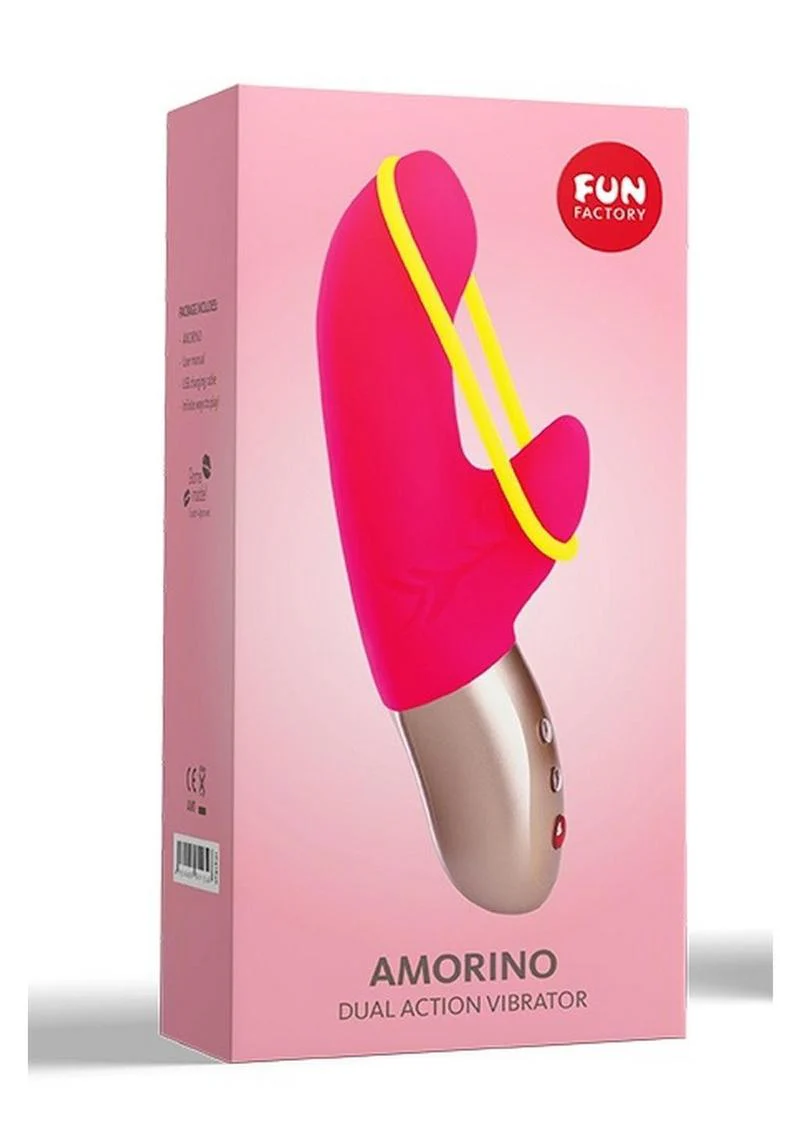 Amorino Silicone Vibrator with Clitoral Stimulator - Image 5