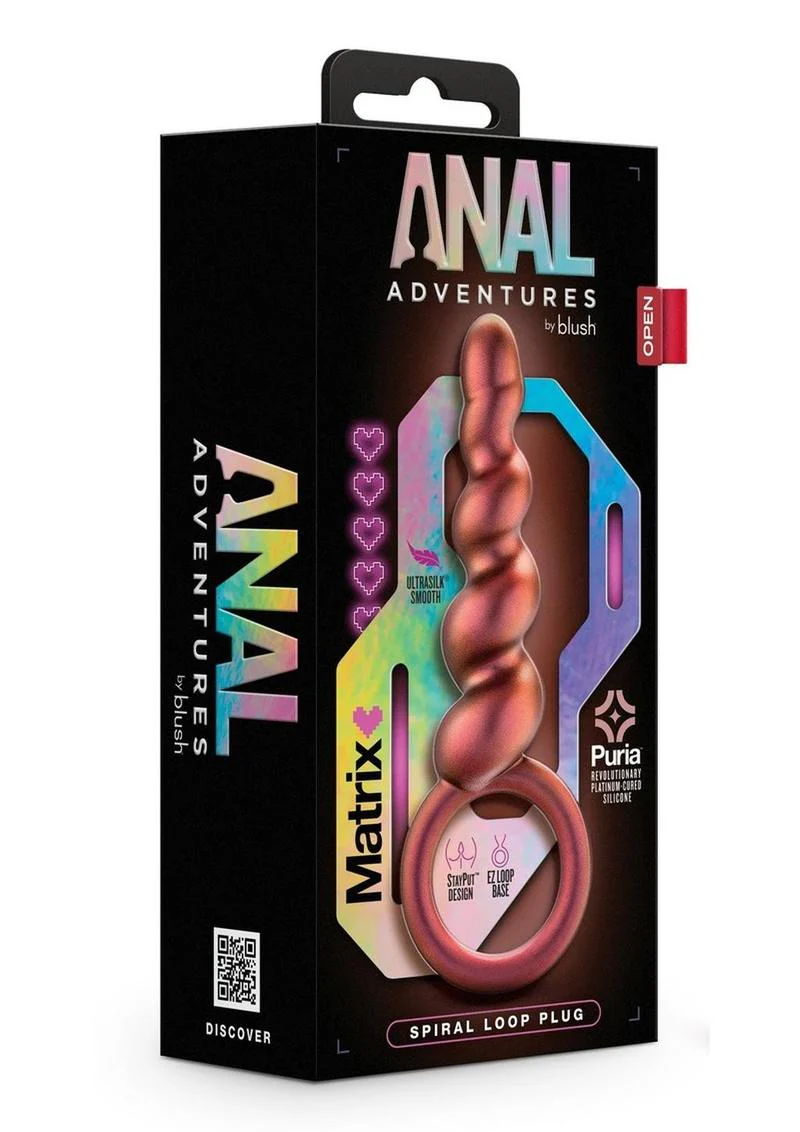 Anal Adventures Matrix Spiral Loop Silicone Plug - Image 2