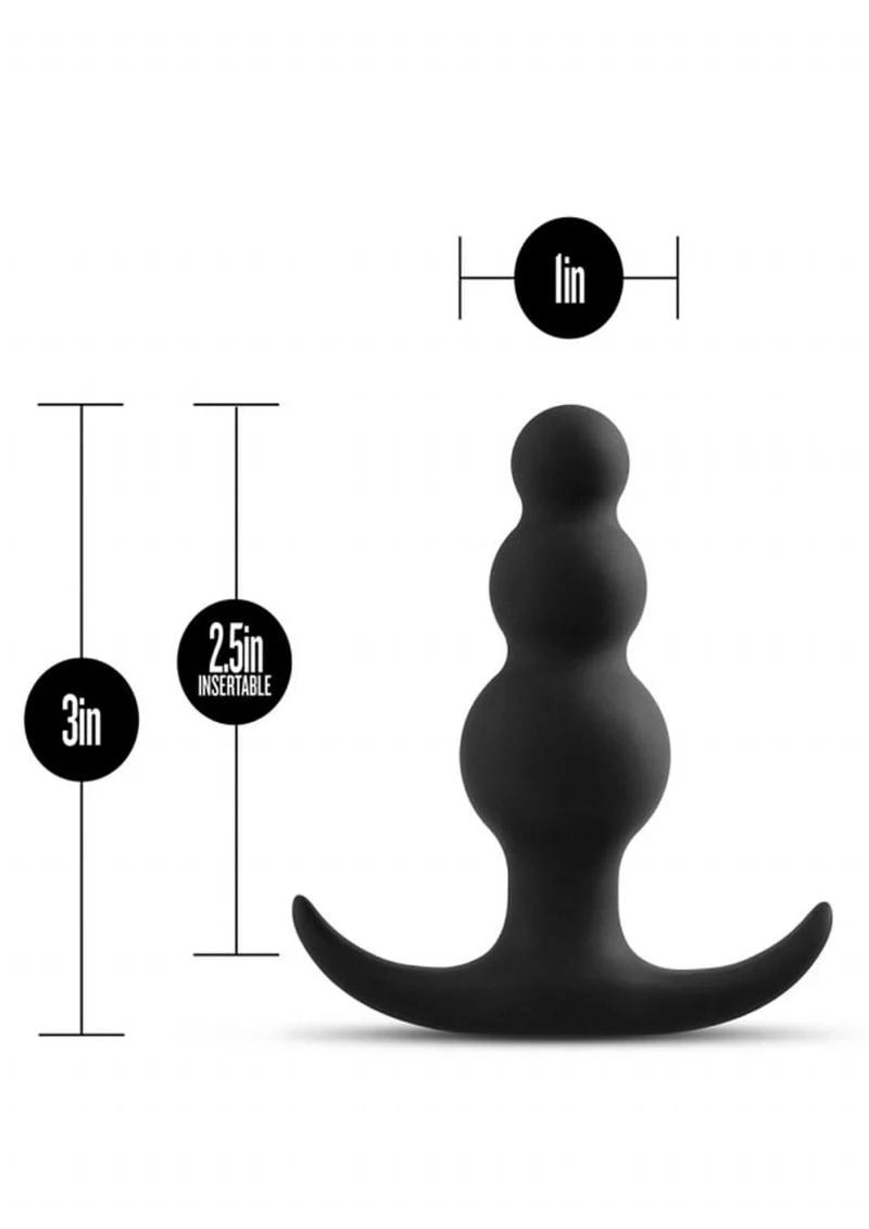 Anal Adventures Platinum Beaded Silicone Butt Plug - Image 4