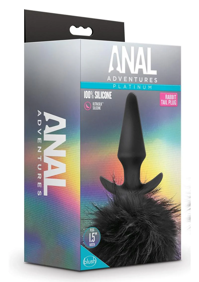 Anal Adventures Platinum Rabbit Tail Anal Plug - Image 2