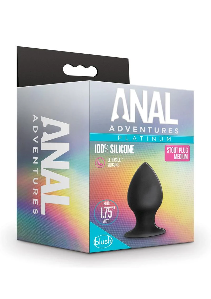 Anal Adventures Platinum Silicone Anal Stout Plug - Image 2