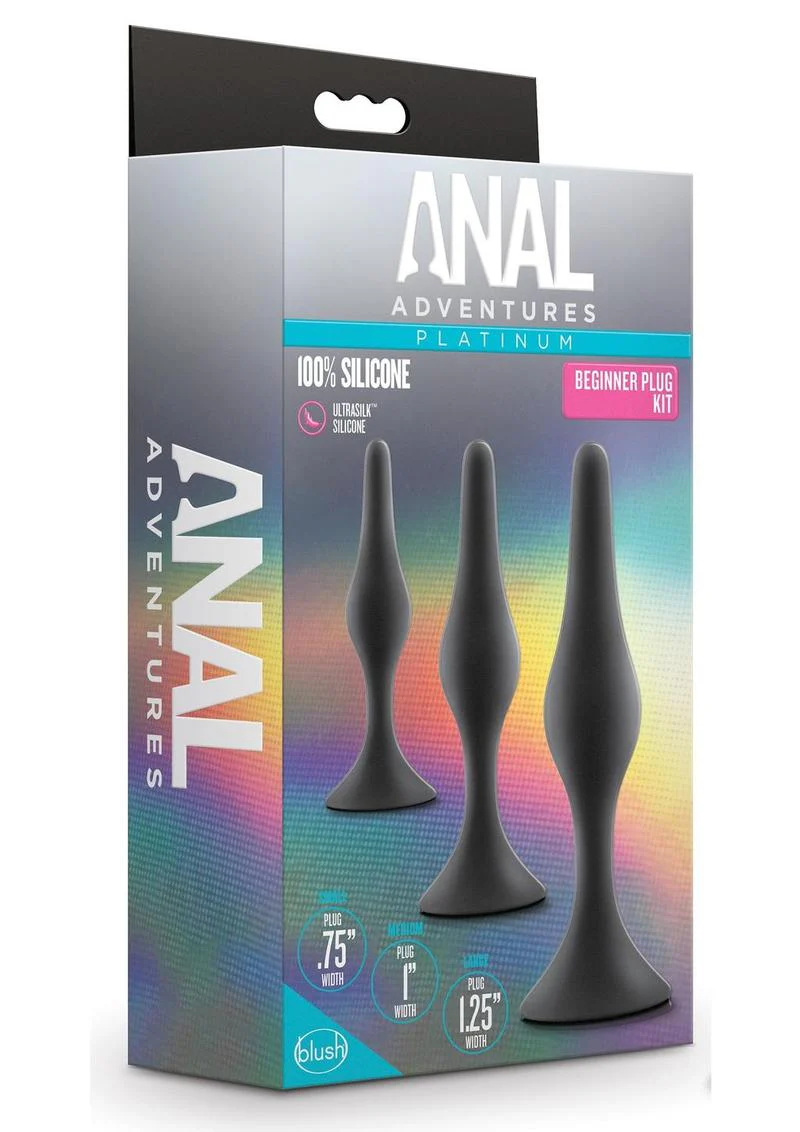 Anal Adventures Platinum Silicone Beginner Plug Kit - Image 2