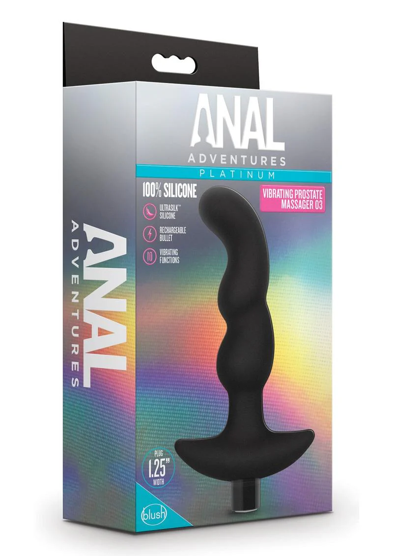 Anal Adventures Platinum Silicone Rechargeable Vibrating Prostate Massager 03 - Image 2