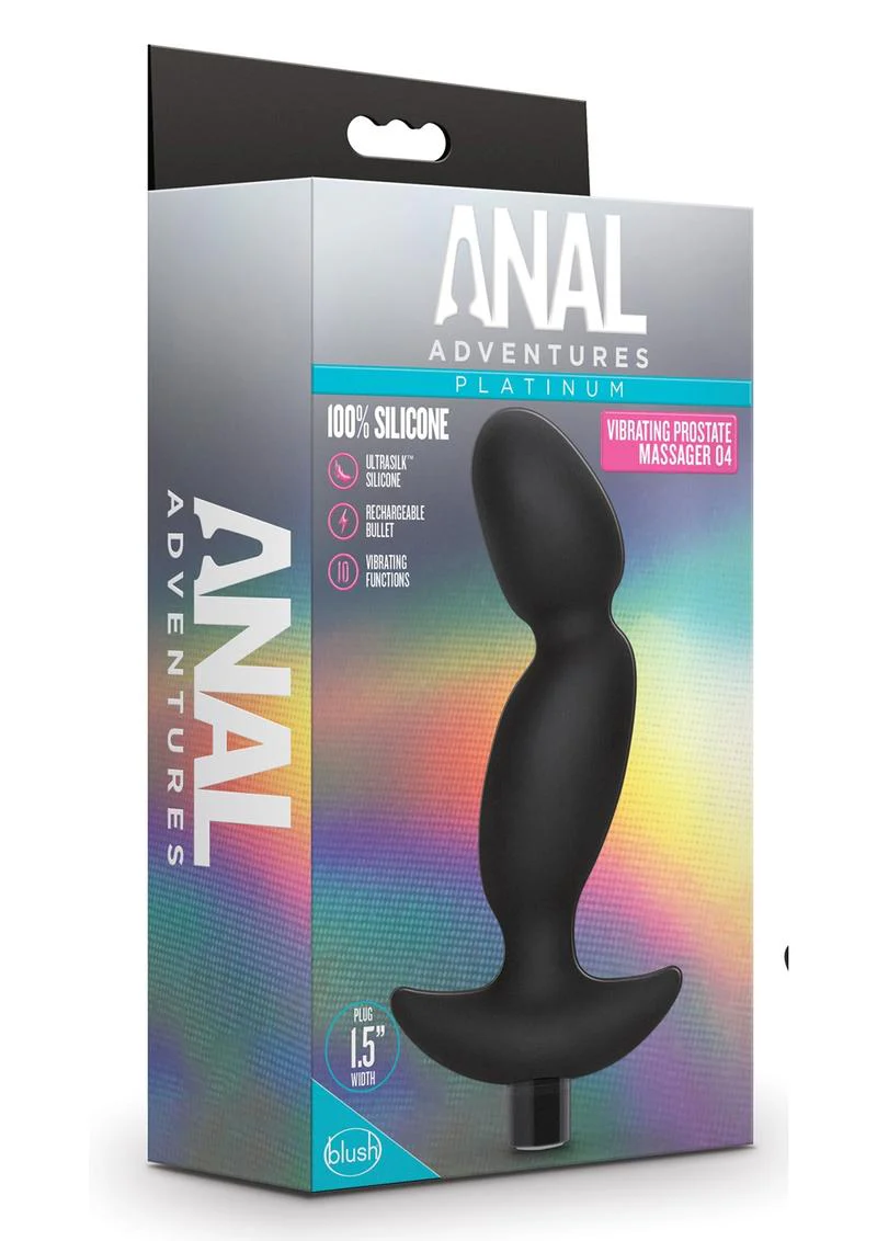 Anal Adventures Platinum Silicone Rechargeable Vibrating Prostate Massager 04 - Image 2