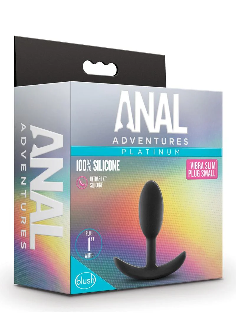 Anal Adventures Platinum Silicone Vibrating Slim Anal Plug - Image 2
