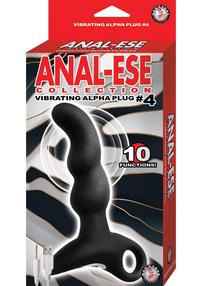 Anal-Ese Collection Rechargeable Vibrating Silicone Alpha Plug #4 - Image 2
