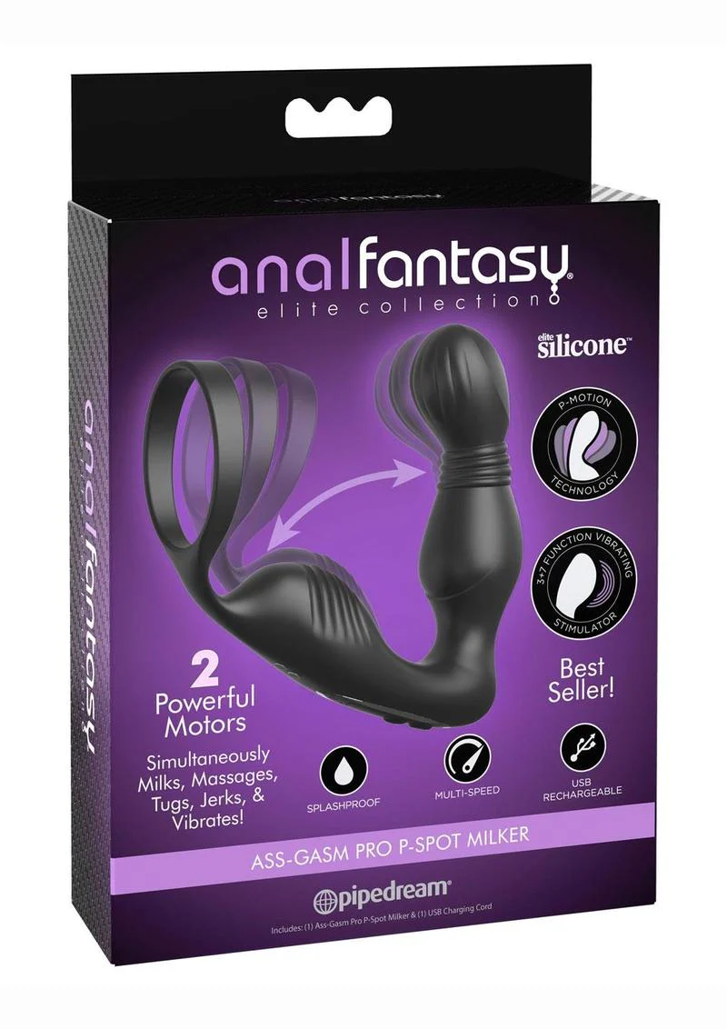 Anal Fantasy Elite Ass-Gasm Pro Rechargeable Silicone P-Spot Milker - Image 2