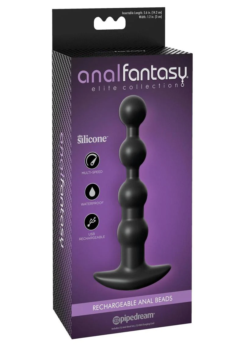 Anal Fantasy Elite Silicone Rechargeable Anal Beads Waterproof - Image 2