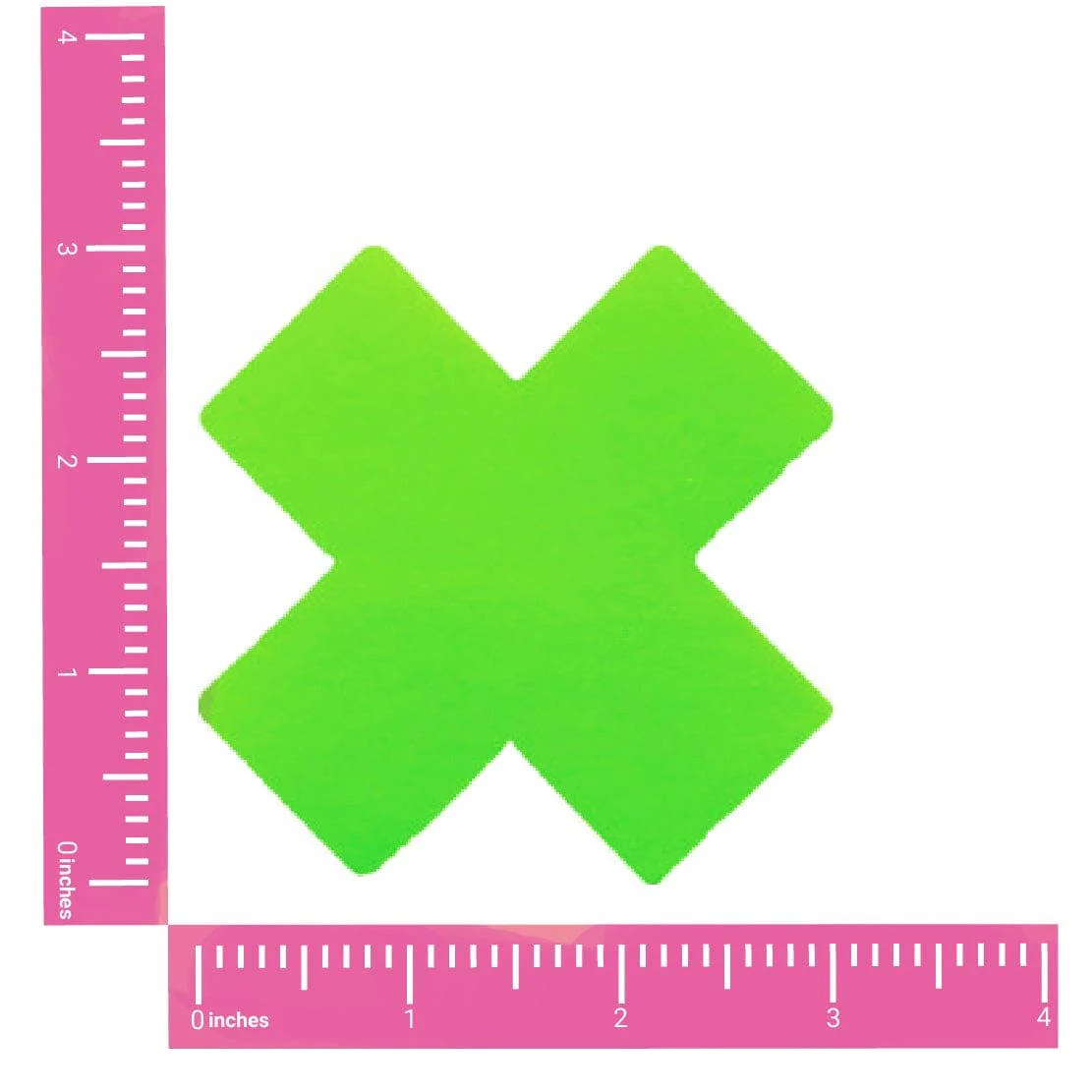 Apple Fruitella Neon Green Wet Vinyl Blacklight X Factor Nipple Cover Pasties - Image 2