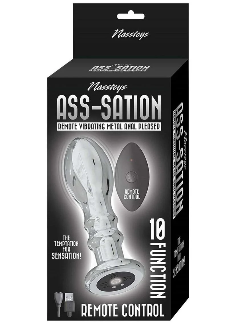 Ass-Sation Remote Control Rechargeable Vibrating Metal Anal Pleaser - Image 2