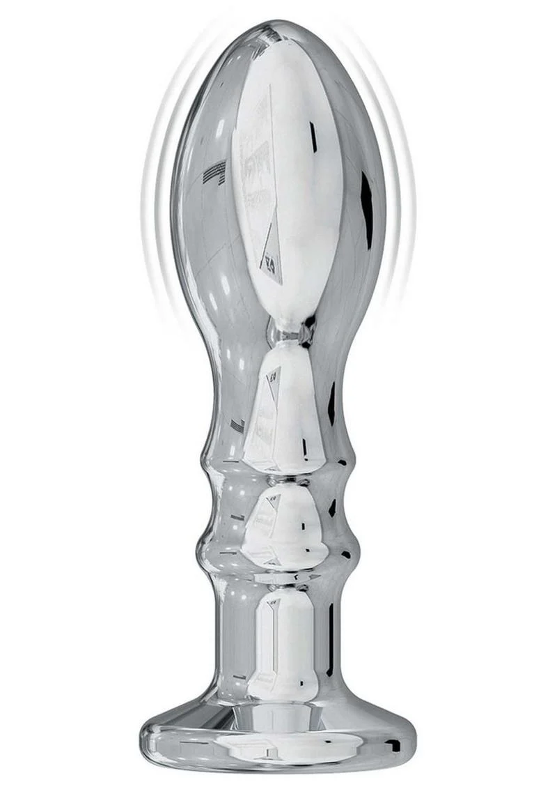 Ass-Sation Remote Control Rechargeable Vibrating Metal Anal Pleaser - Image 3