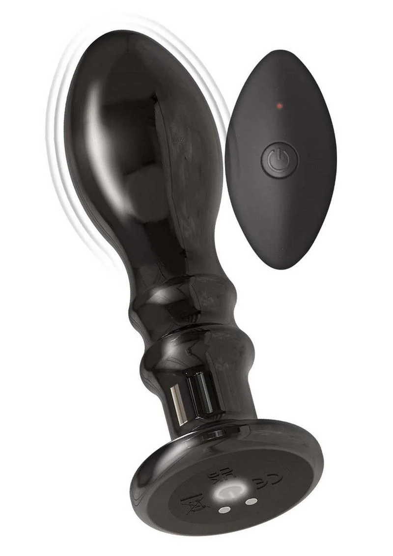 Ass-Sation Remote Control Rechargeable Vibrating Metal Anal Pleaser - Image 5