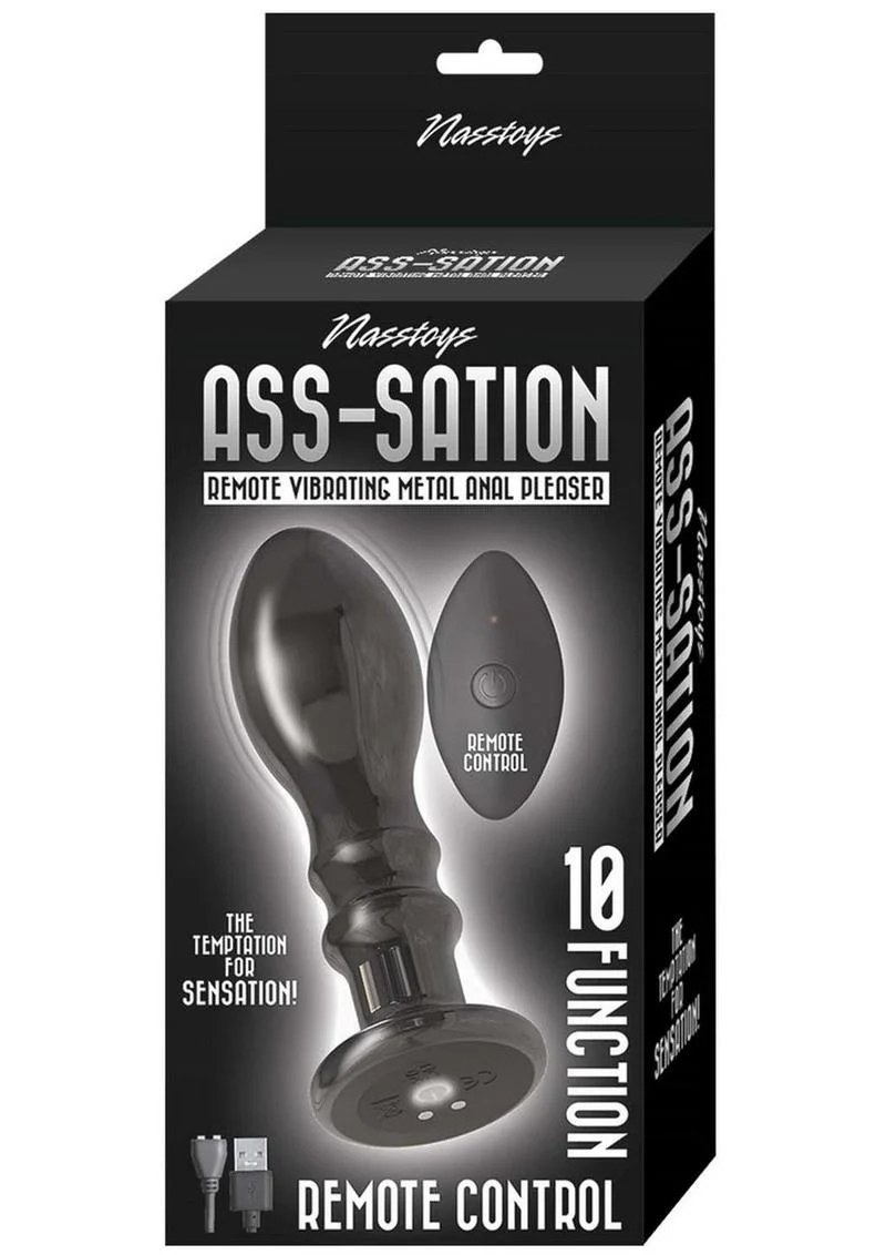 Ass-Sation Remote Control Rechargeable Vibrating Metal Anal Pleaser - Image 6