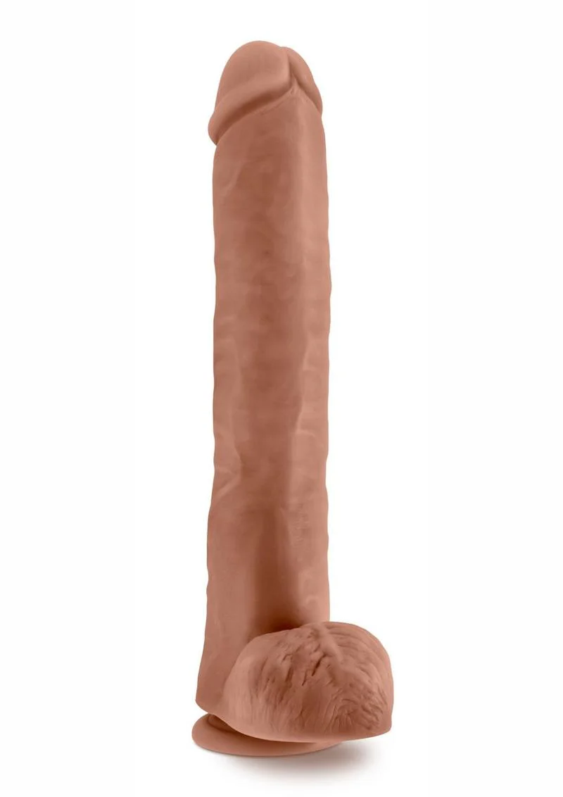 Au Naturel Daddy Sensa Feel Dual Density Dildo with Balls - Image 3