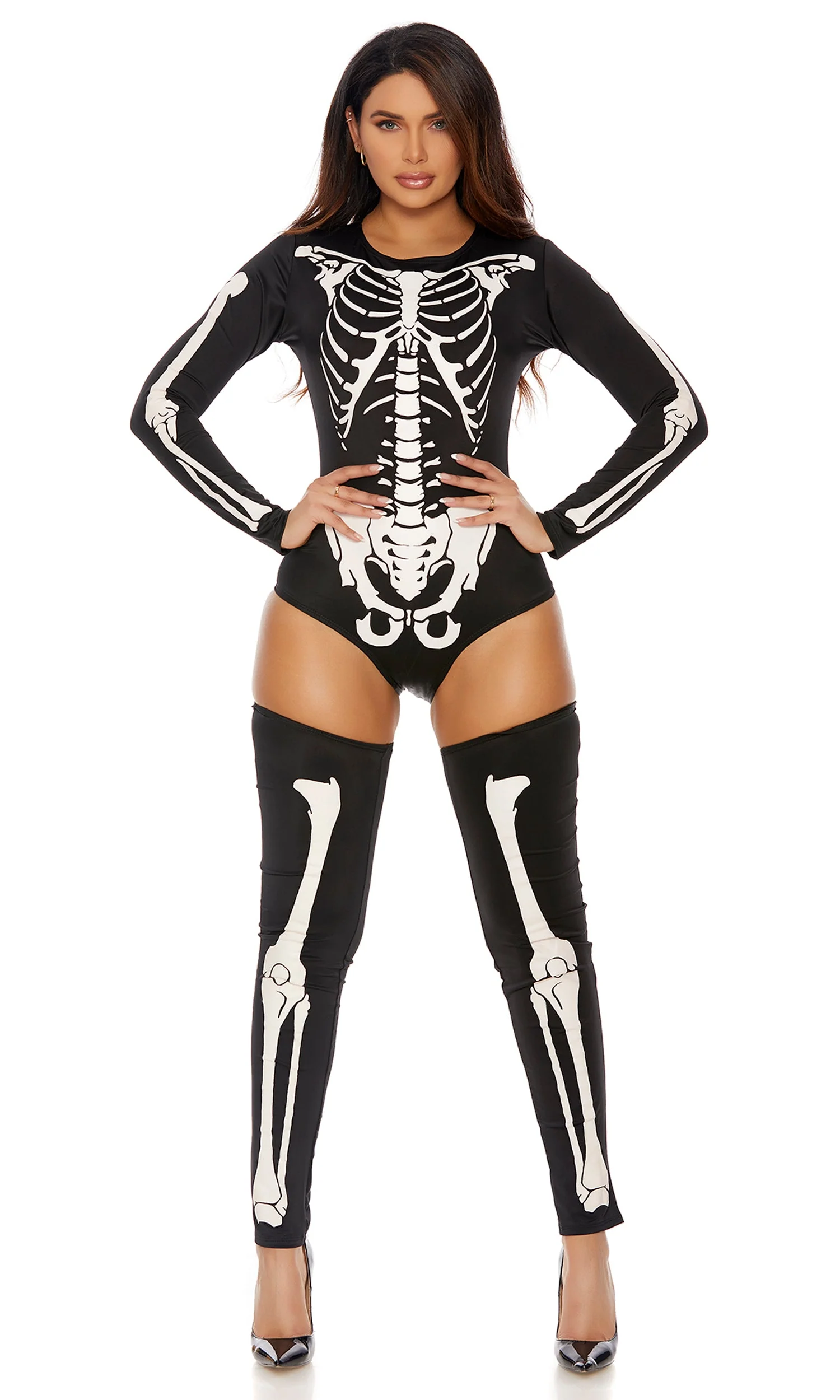 Bad To The Bone Sexy Skeleton Costume - Image 4